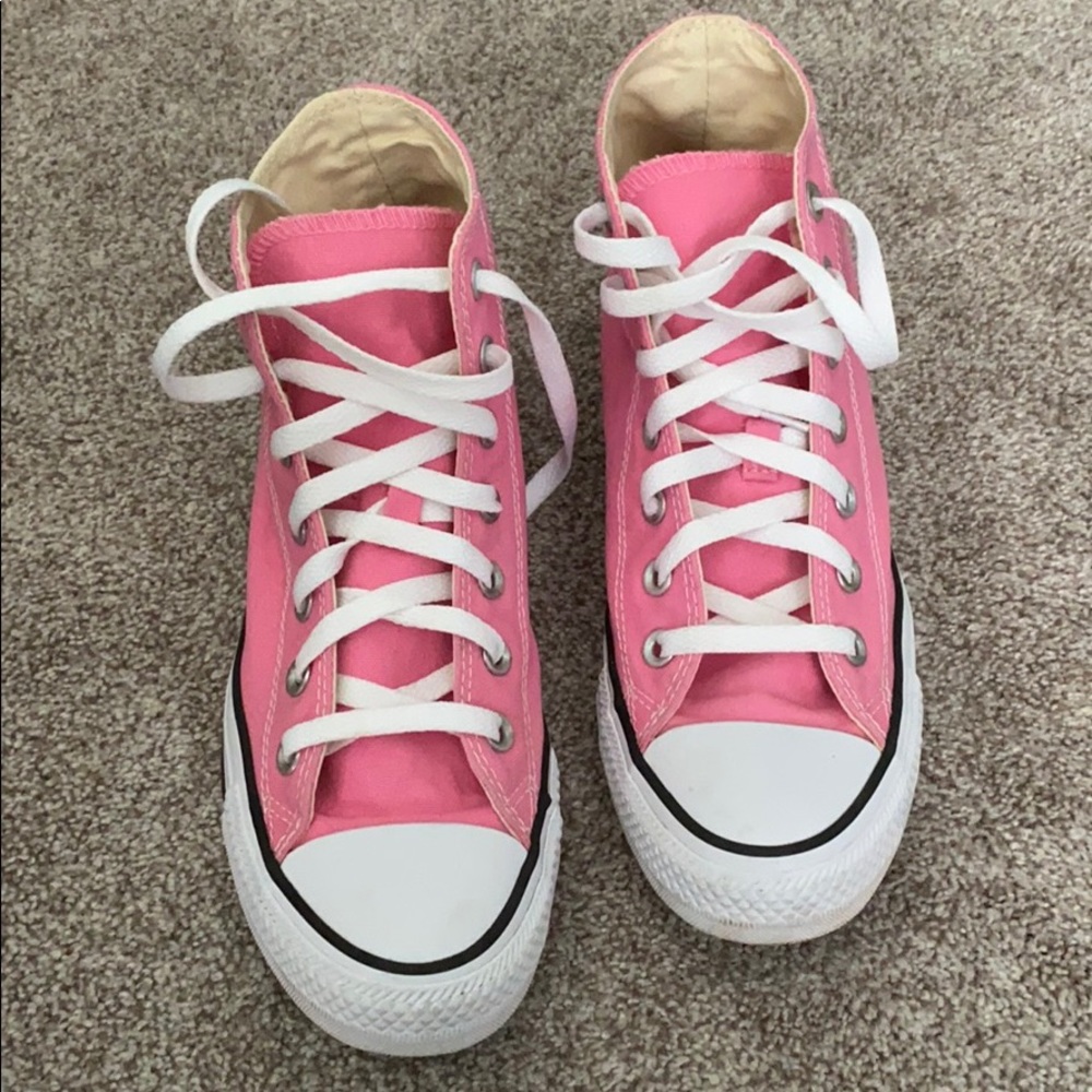 PINK CONVERSE HIGH TOPS